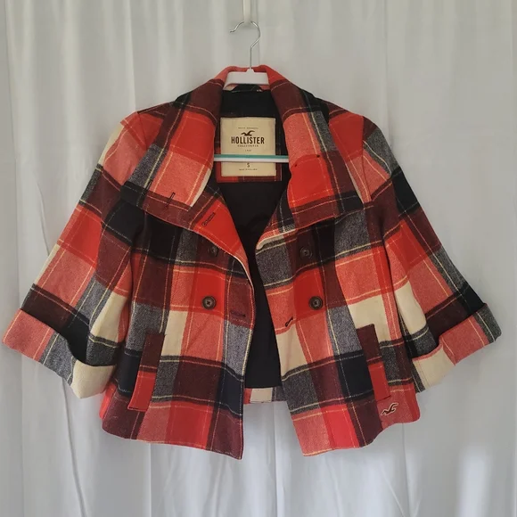Hollister top plaid jacket